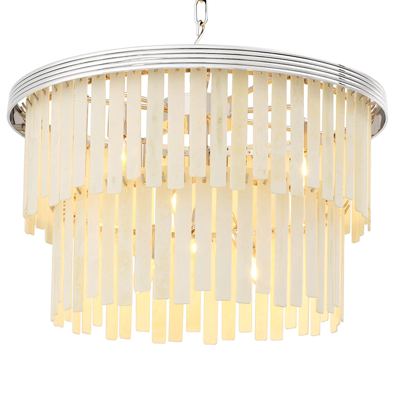 Люстра Eichholtz Chandelier Arizona S Nickel ivory ( слоновая кость ) Никель в Самаре | Loft Concept 