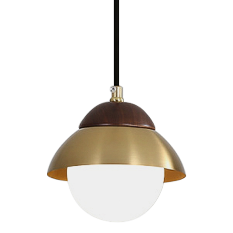 Подвесной светильник Roch Pendant Wooden Eco Light Коричневый Латунь в Самаре | Loft Concept 