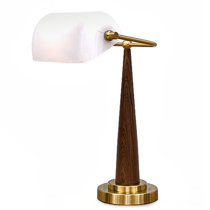 Настольная лампа Ziani Table lamp Белый Коричневый Латунь в Самаре | Loft Concept 