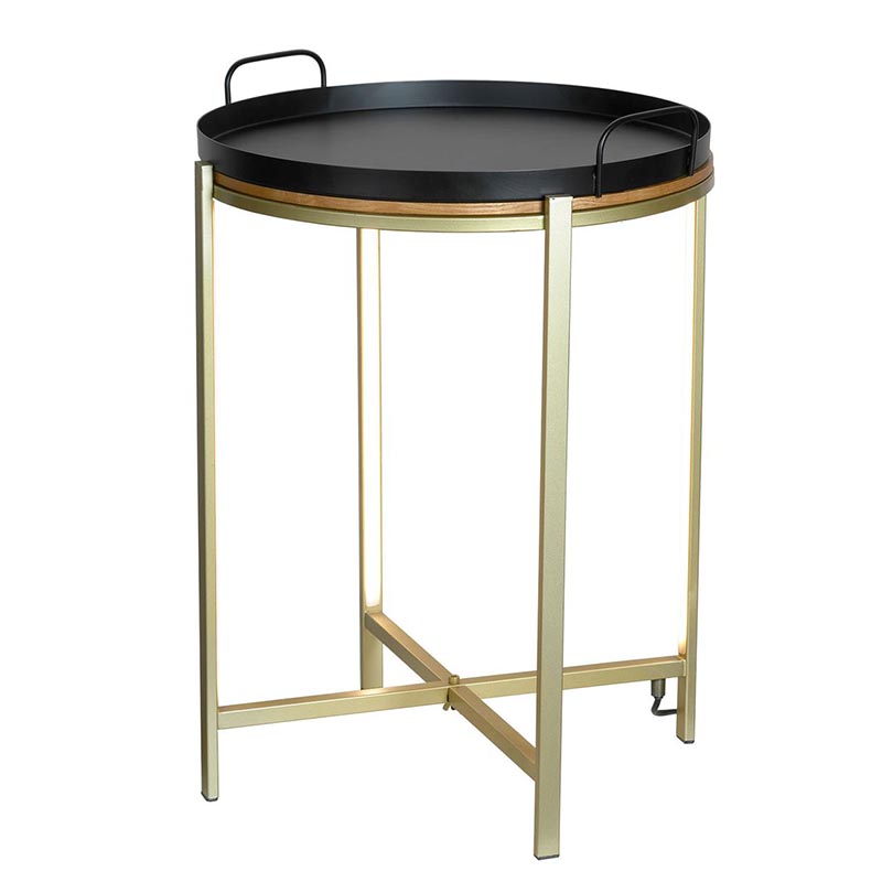 Приставной стол Nagib Side Table Bronze LED Бронза в Самаре | Loft Concept 