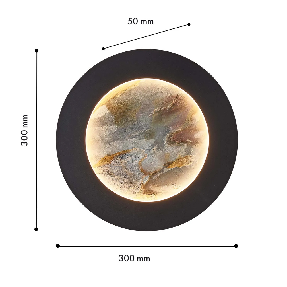 Бра в форме диска черного цвета Borders of Black в Самаре