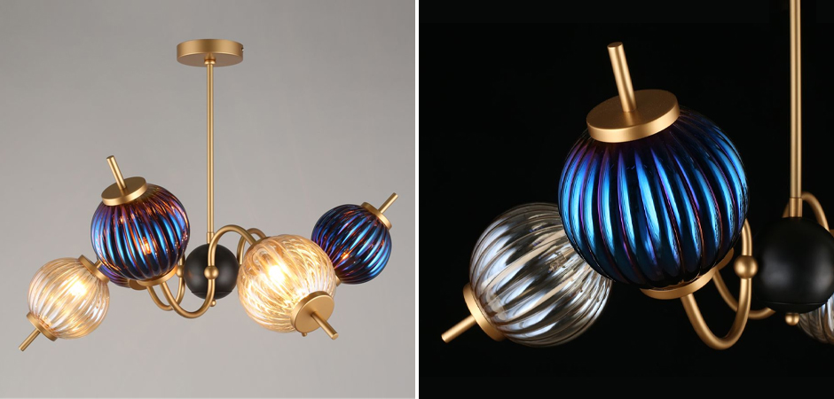Люстра Shell Beads с цветным стеклом Люстра Shell Beads с цветным стеклом - Loft-Concept в Самаре
