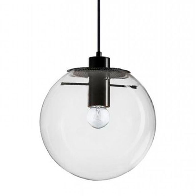 Подвесной светильник Selene Glass Ball Ceiling Lights Black  40 cm Черный Прозрачное Стекло в Самаре | Loft Concept 