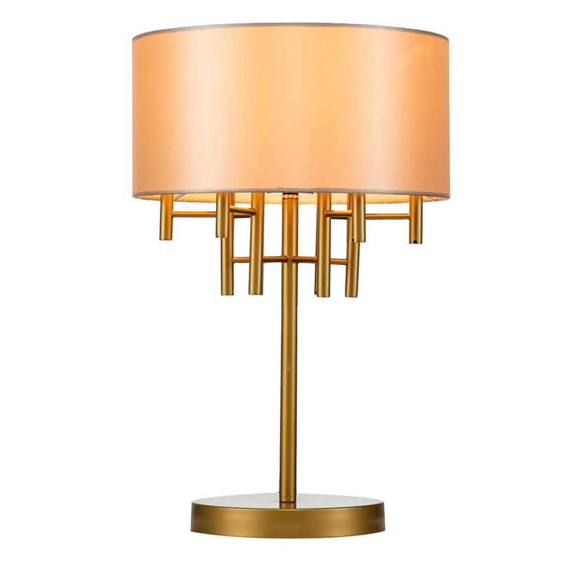 Настольная лампа Латунь Oswell Lampshade Table Lamp Латунь Бежевый в Самаре | Loft Concept 