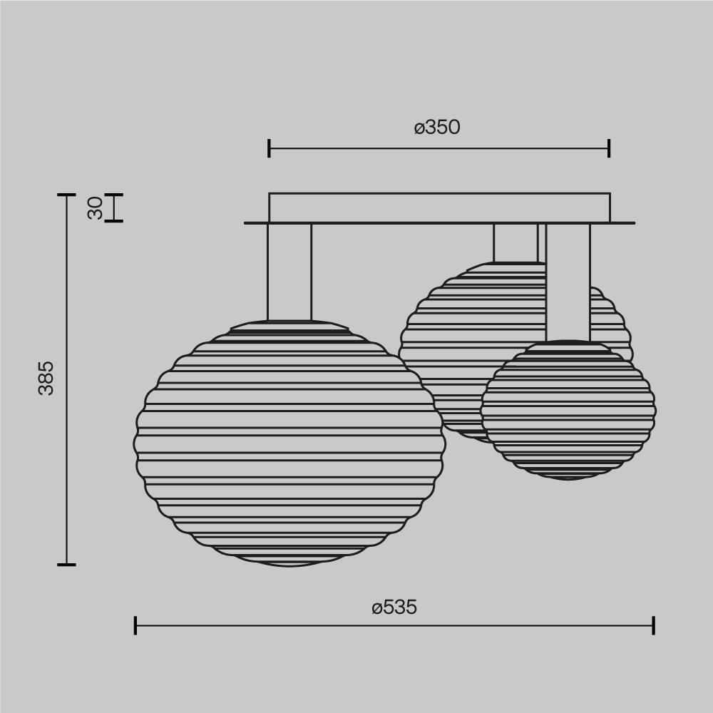 Потолочный светильник Triple ribbed base в Самаре