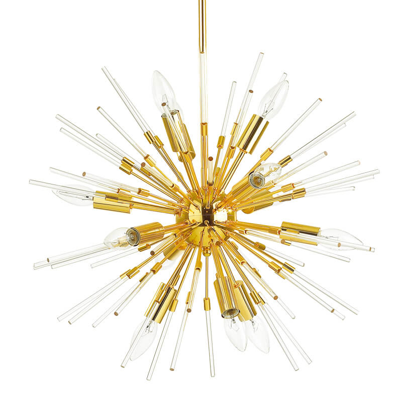 Люстра Welund Sputnik Chandelier gold Глянцевое золото Прозрачный в Самаре | Loft Concept 