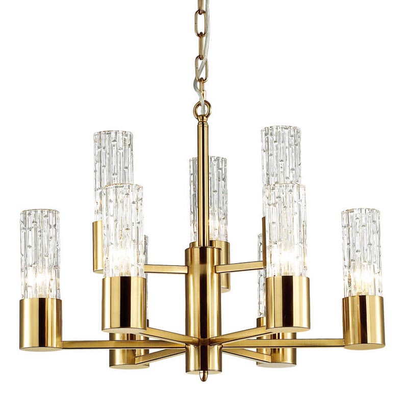 Люстра Lorinda Chandelier two tiers Прозрачный (Transparent) Золотой в Самаре | Loft Concept 