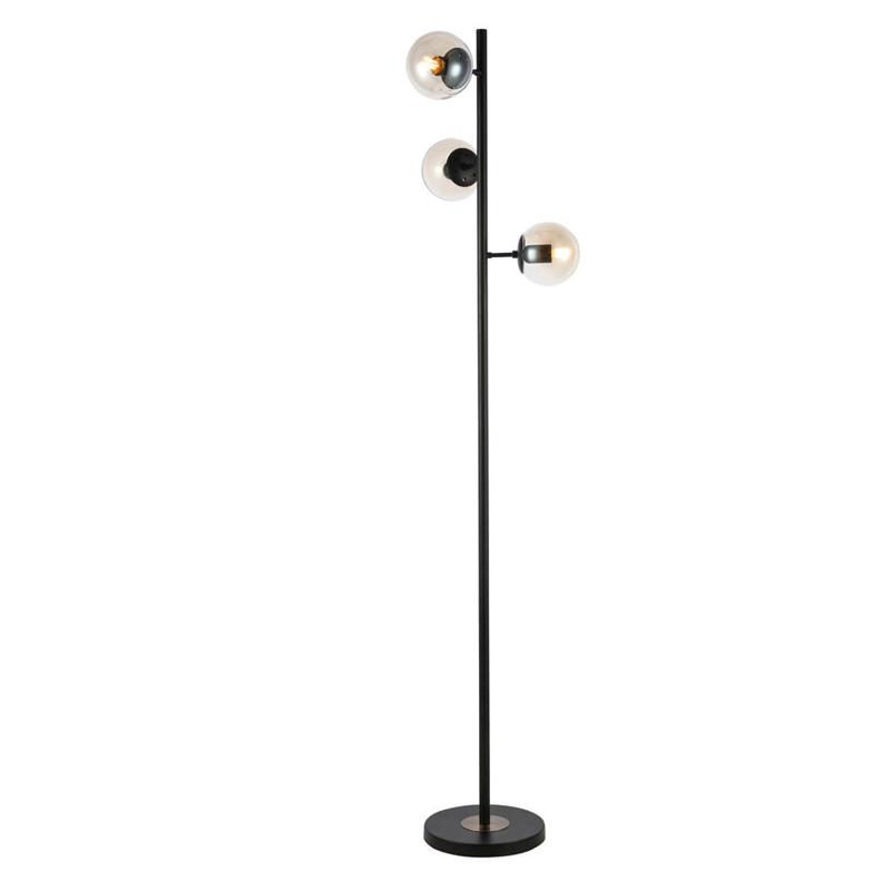 Торшер Modo Floor Lamp Ambre Black Черный Янтарный в Самаре | Loft Concept 