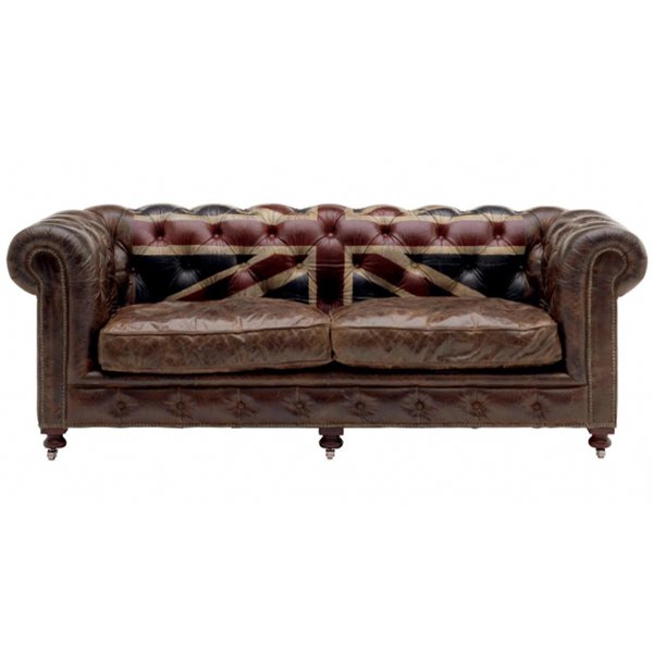 Диван Chesterfield Rebel Sofa Union Jack Andrew Martin Коричневый в Самаре | Loft Concept 