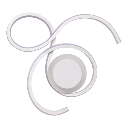 Бра белого цвета с изогнутыми световыми линиями и круглым основанием Luke Lampco Tracer Lamp Белый в Самаре | Loft Concept 