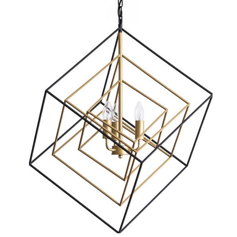 Светильник CUBIST Pendant Black and Gold 3 lamp Золотой Черный в Самаре | Loft Concept 