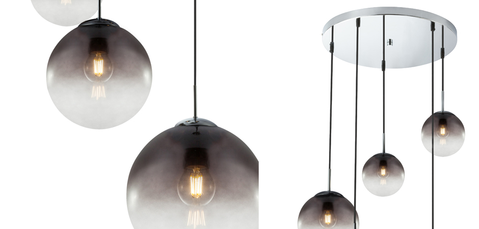Люстра Ball Sunrise Pendant lamp smok 5 плафона Люстра Ball Sunrise Pendant lamp smok 5 плафона - Loft-Concept в Самаре