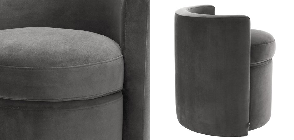 Кресло Eichholtz Stool Arcadia dark grey Кресло Eichholtz Stool Arcadia dark grey - Loft-Concept в Самаре