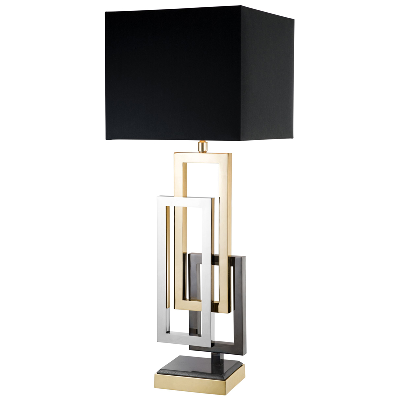 Настольная лампа Eichholtz Table Lamp Regine Черный Никель Темный никель Золотой в Самаре | Loft Concept 