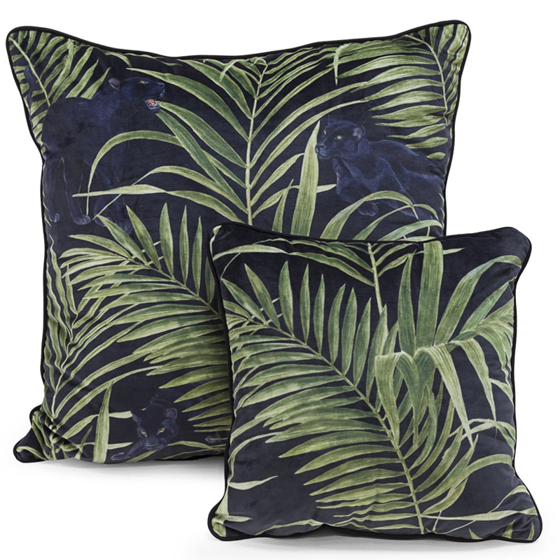 Комплект подушек SET PILLOW ABHIKA black-green Зеленый Черный в Самаре | Loft Concept 