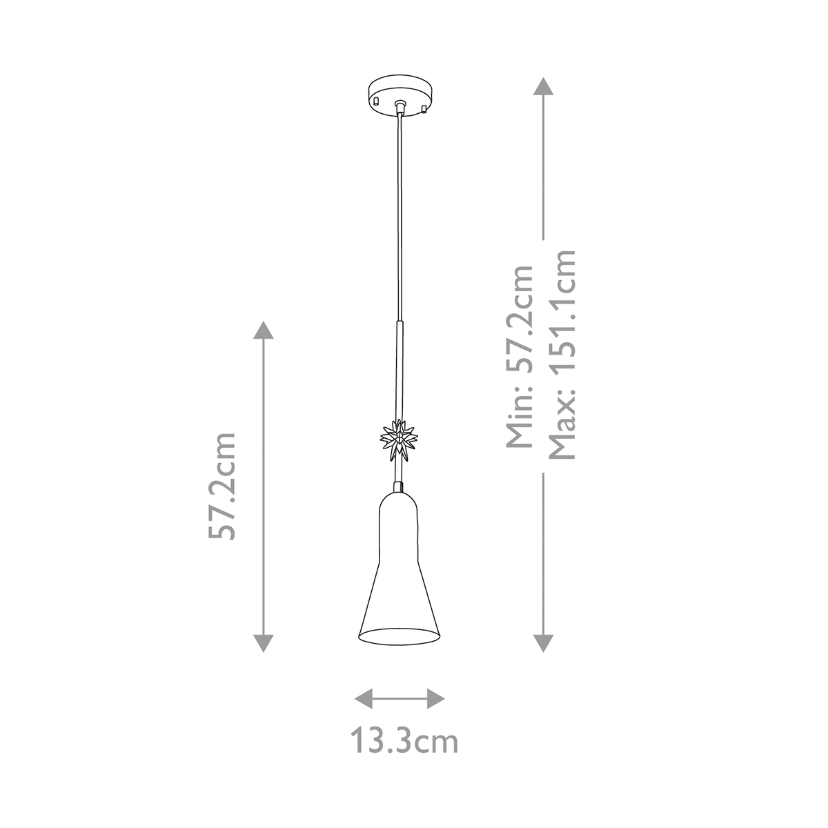 Подвесной светильник с конусным плафоном и декоративной звездой 57 см Elstead Lighting в Самаре
