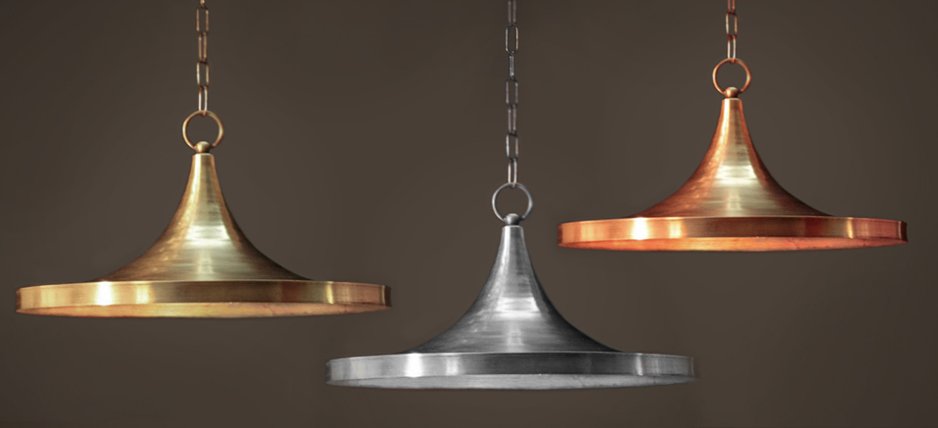 Подвесной светильник Copper Pendant Lamp Beat Light Wide Подвесной светильник Copper Pendant Lamp Beat Light Wide - Loft-Concept в Самаре