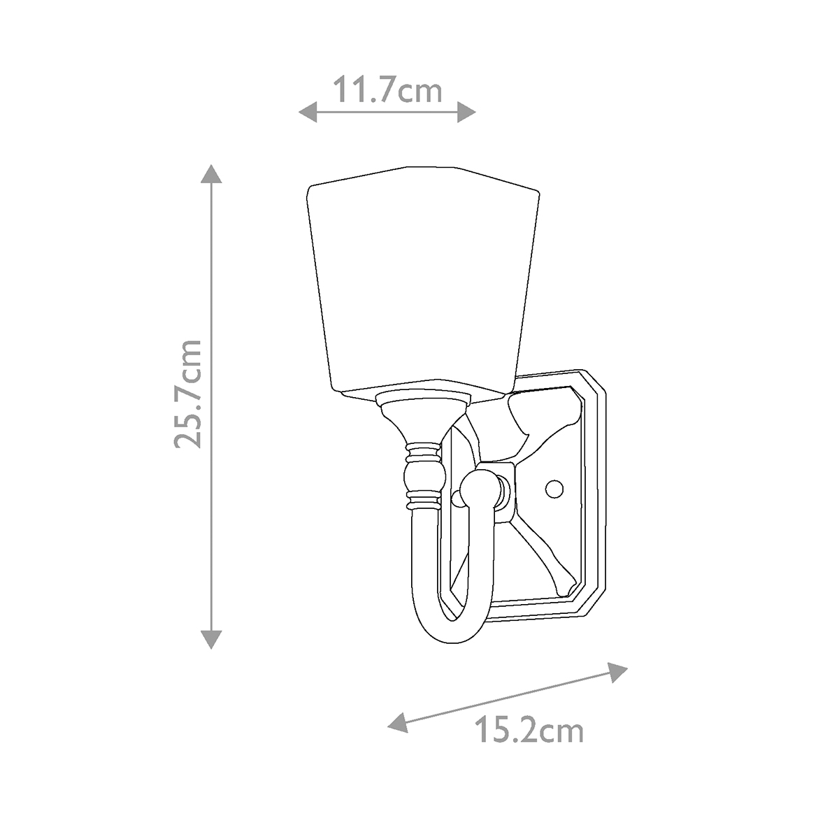 Бра для ванных комнат с белым матовым плафоном квадратной формы на основании цвета хром Feiss в Самаре
