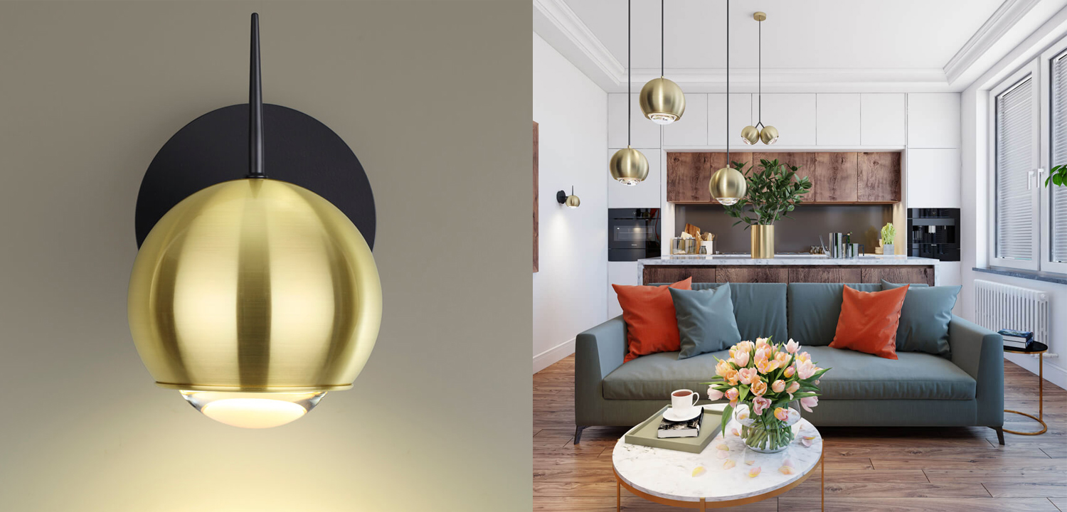 Бра Ivor Sconce Gold - фото