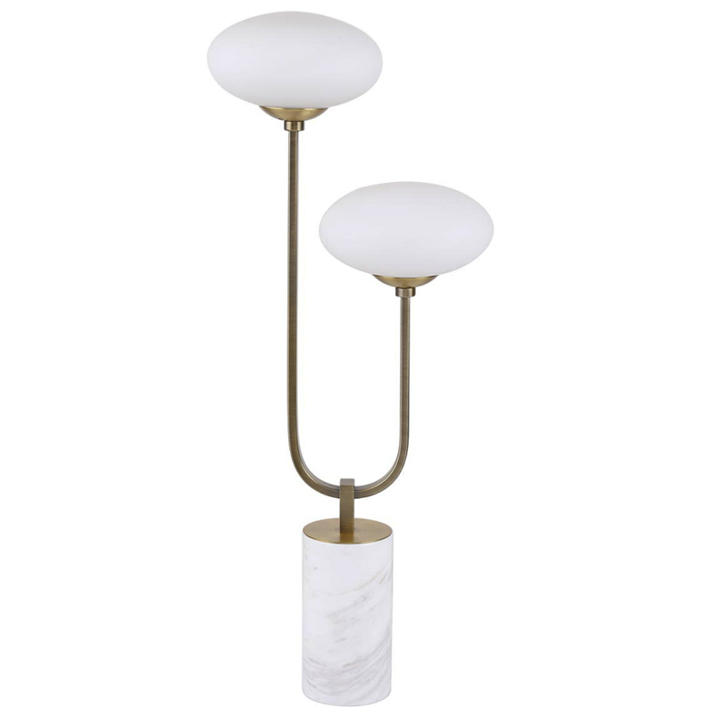 Oval Balls Mushrooms Table Lamp Brass Латунь Прозрачный белый в Самаре | Loft Concept 