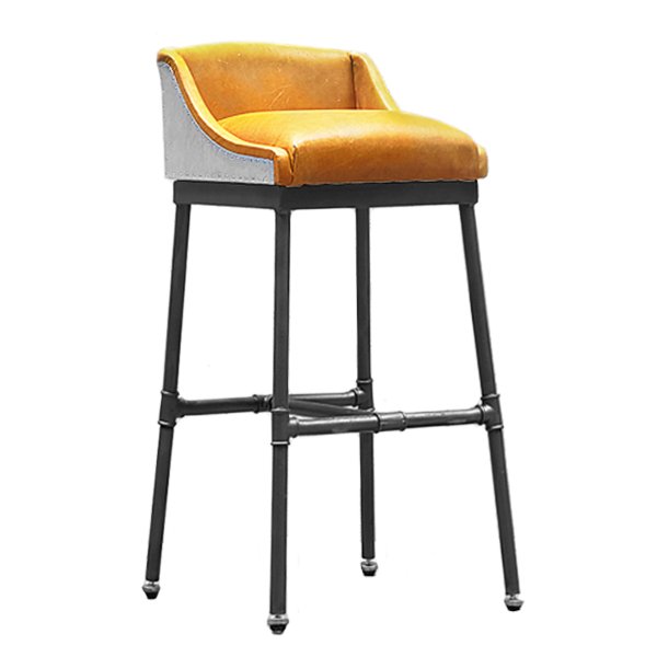 Барный стул Iron Scaffold Bar stool Yellow Желтый Темный хром в Самаре | Loft Concept 