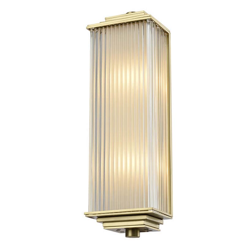 Бра Brion Glass Rectangle Wall Lamp Brass Латунь Прозрачный (Transparent) в Самаре | Loft Concept 