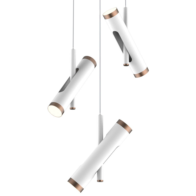 Люстра Rainer Chandelier Trio white Белый Золотой в Самаре | Loft Concept 