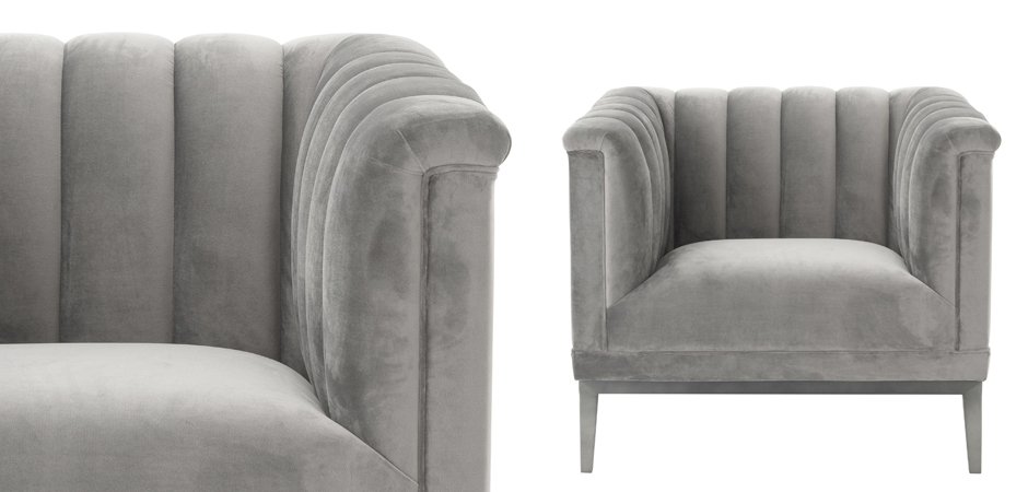 Кресло Eichholtz Chair Raffles Grey Кресло Eichholtz Chair Raffles Grey - Loft-Concept в Самаре