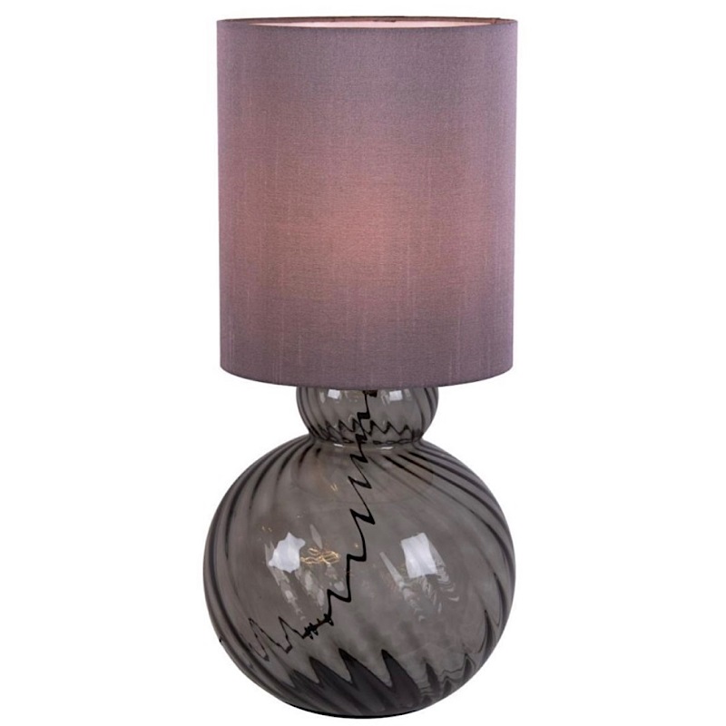 Настольная лампа Grey RIBBED BASE Серый Дымчатый (Smoke) Настольная лампа Grey RIBBED BASE Серый Дымчатый (Smoke) в Самаре | Loft Concept