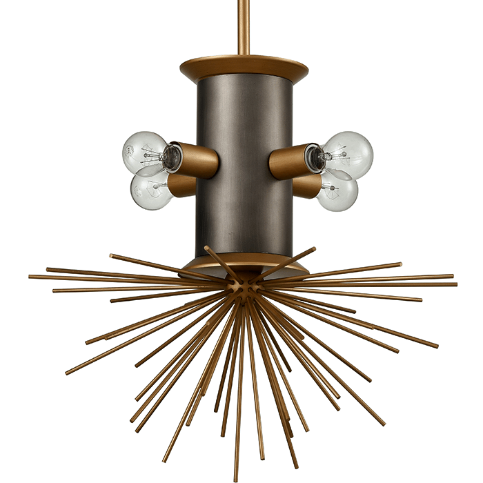 Подвесной светильник Hedgehog Chandelier Латунь в Самаре | Loft Concept 