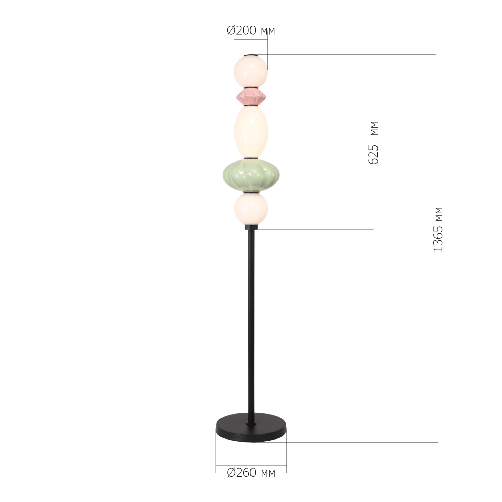 Торшер с фигурными керамическими элементами Fragrant Light в Самаре