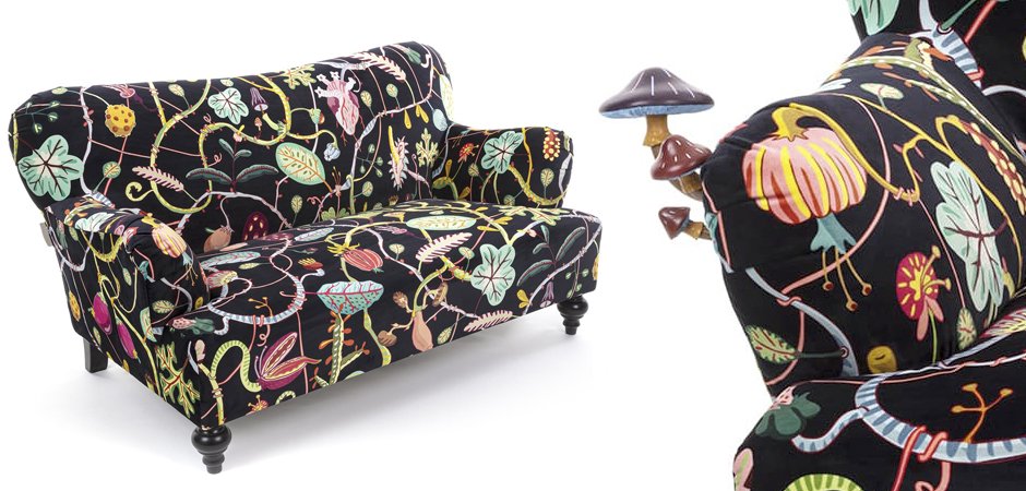 Диван Seletti Botanical Diva Sofa Black Диван Seletti Botanical Diva Sofa Black - Loft-Concept в Самаре