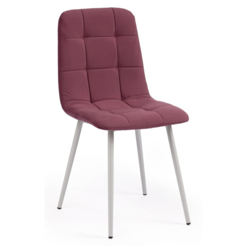 Стул Nancy Velour Plum Chair Сливовый (Plum) Белый в Самаре | Loft Concept 