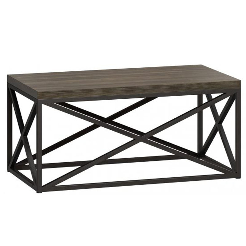 Кофейный стол Industrial Oak Geometric Coffee Table Серый Черный в Самаре | Loft Concept 