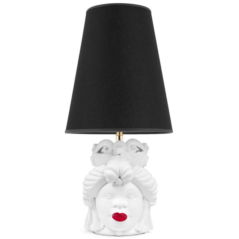 Настольная лампа Table Lamp Moro Lady Small Lipstick Black Белый Черный Красный в Самаре | Loft Concept 