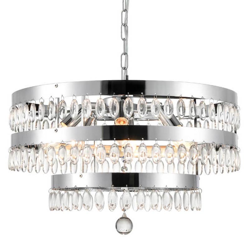 Люстра Oberon Chandelier chrome 50 Прозрачный (Transparent) Хром в Самаре | Loft Concept 