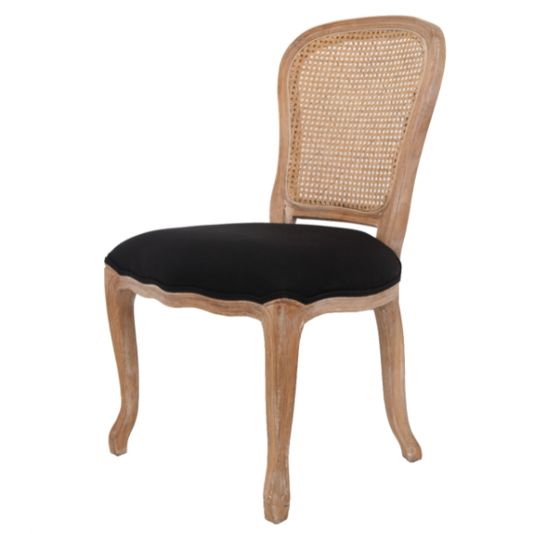 Стул French chairs Provence Neman Black Rattan Chair Черный Бежевый в Самаре | Loft Concept 