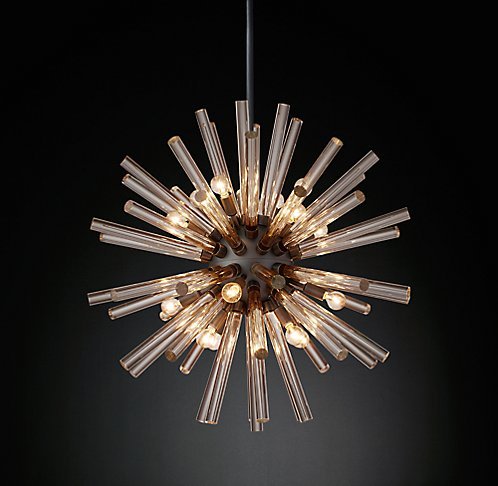 Светильник Crystal Starburst Chandelier Round Черный в Самаре | Loft Concept 