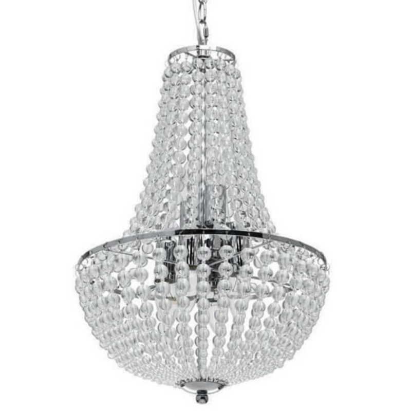 Люстра Virginia Clear Beads Chandelier chrome Хром Прозрачное Стекло в Самаре | Loft Concept 