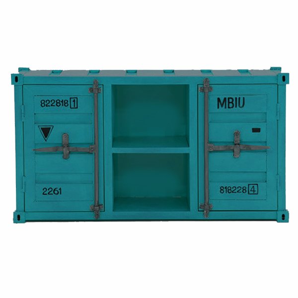 ТВ тумба Морской контейнер Loft TV container turquoise Бирюзовый в Самаре | Loft Concept 