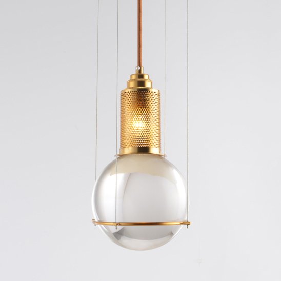 Подвесной светильник CARLYLE COLLECTIVE RAIN DROP PENDANT Латунь Прозрачное Стекло в Самаре | Loft Concept 