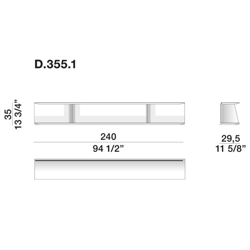 Дизайнерская подвесная полка Gio Ponti D.355.1 - D.355.2 Hanging Bookcase в Самаре