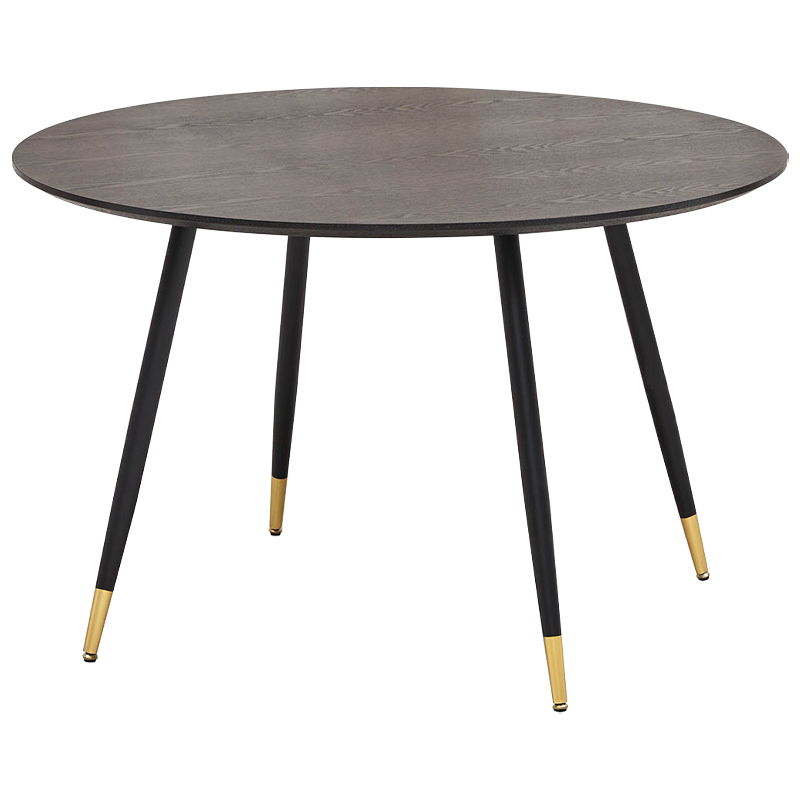 Круглый обеденный стол Mateo Round Dinner Table Коричневый Латунь в Самаре | Loft Concept 