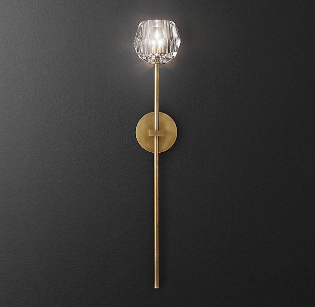 Бра RH Boule de Cristal Long Sconce Brass Латунь в Самаре | Loft Concept 