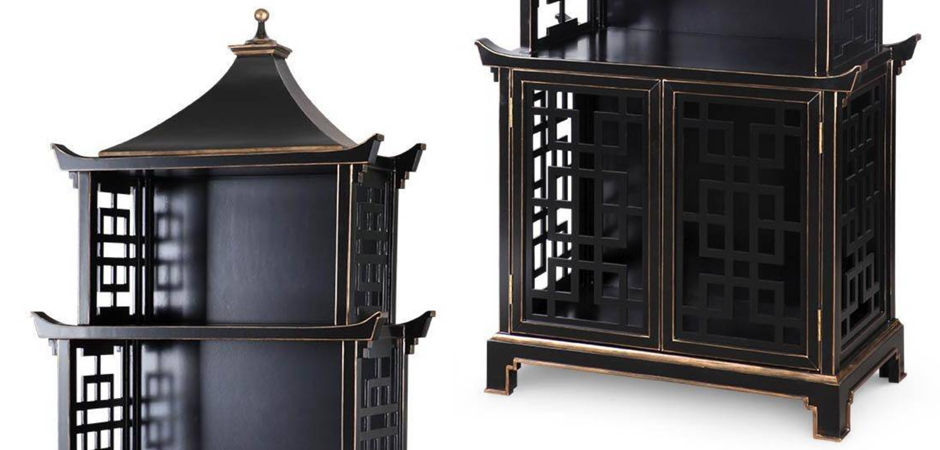 Стеллаж Черная Пагода Bungalow 5 Pagoda Black Wood Стеллаж Черная Пагода Bungalow 5 Pagoda Black Wood - Loft-Concept в Самаре