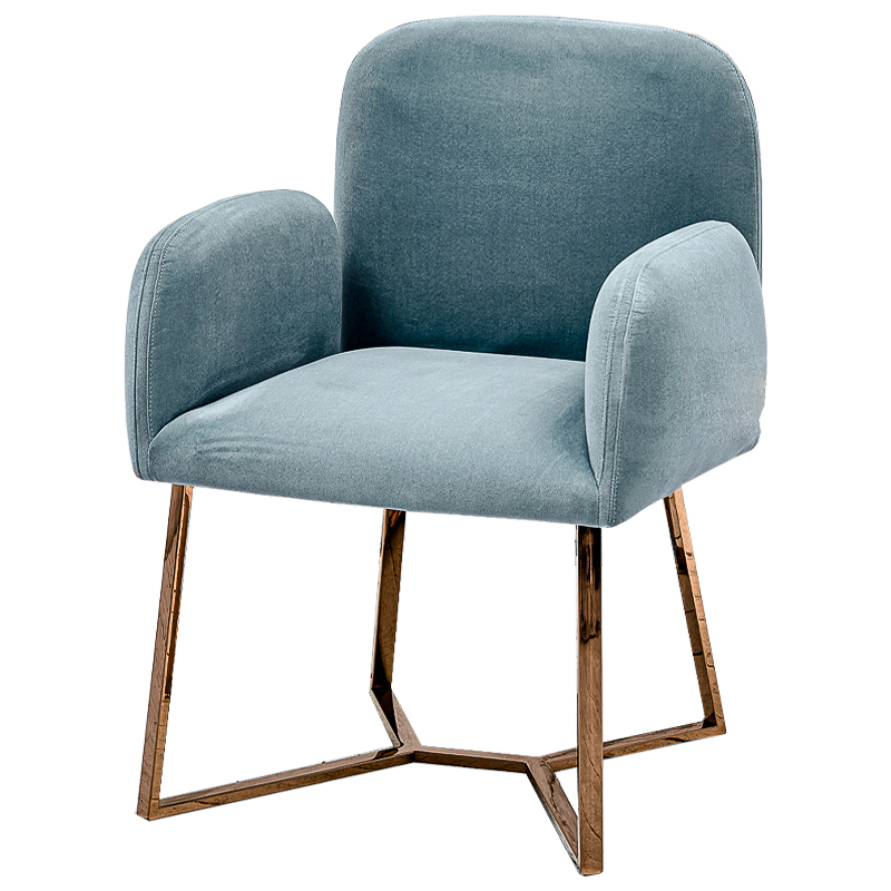 Стул Clifford Stool Pastel Blue Голубой пастельный Розовое золото в Самаре | Loft Concept 