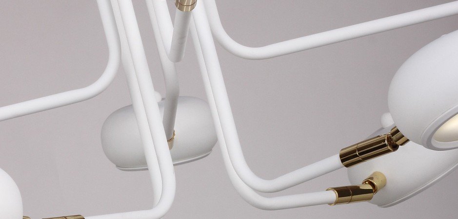 Люстра Curved Stix Chandelier 6 White - Loft-Concept в Самаре