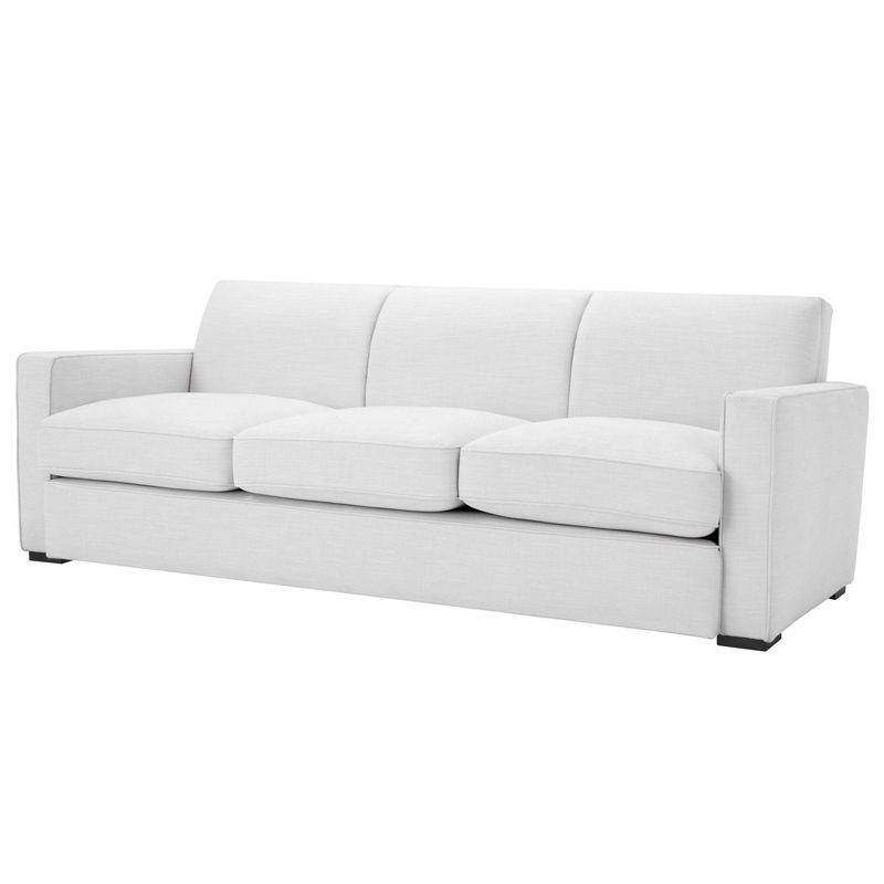 Диван Eichholtz Sofa Edmond white Белый Черный в Самаре | Loft Concept 