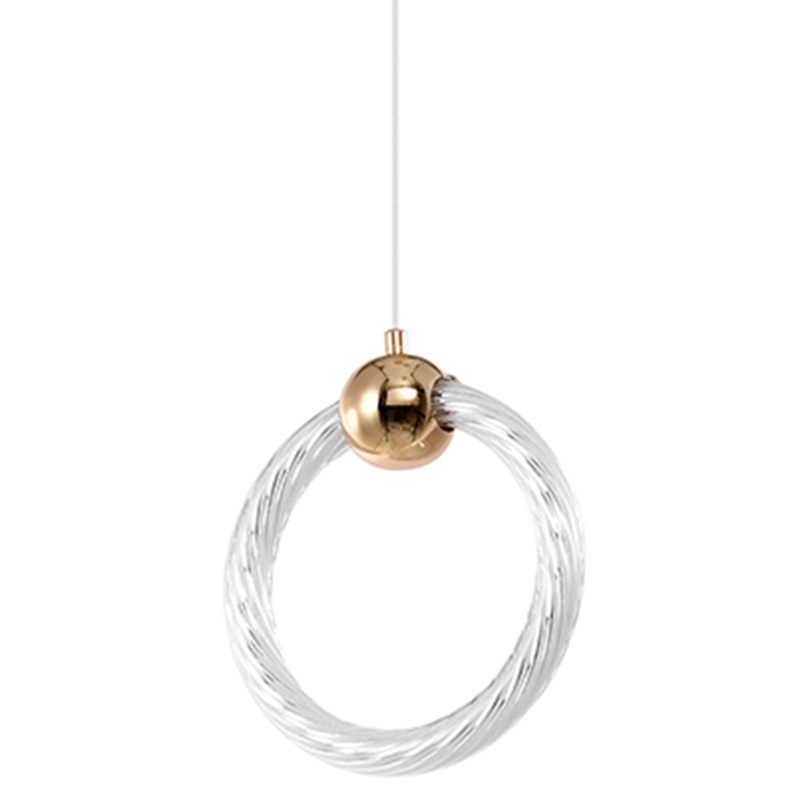 Подвесной светильник светодиодный в форме кольца Lighting Rings Gold Золотой Белый в Самаре | Loft Concept 