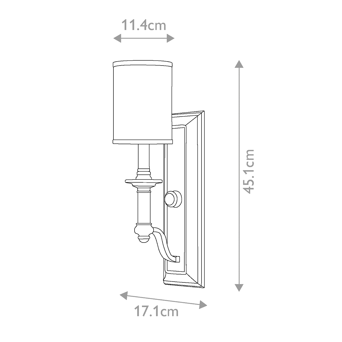 Бра с белым цилиндрическим абажуром в классическом стиле Hinkley в Самаре